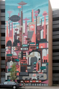 Yesterday's Tomorrow: a mural in Pittsburgh by Brian Holderman. Photo: Mike Pilewski